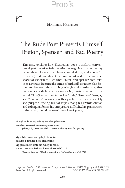 (PDF) The Rude Poet Presents Himself