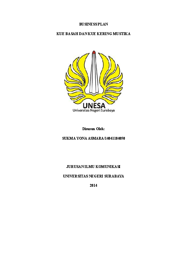 Proposal Usaha Kue Kembang Runtuh Dosenmuda