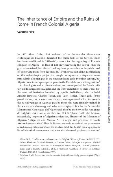 (PDF) The Inheritance of Empire and the Ruins of Rome in French ...