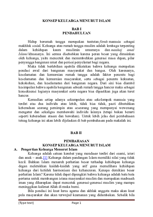 Doc Konsep Keluarga Menurut Islam Baihaqi Baihaqi Academia Edu