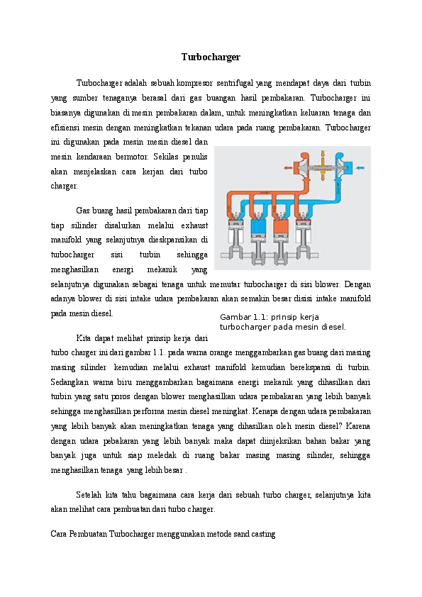 Doc Proses Pembuatan Turbocharger Anton Sidabutar Academia Edu