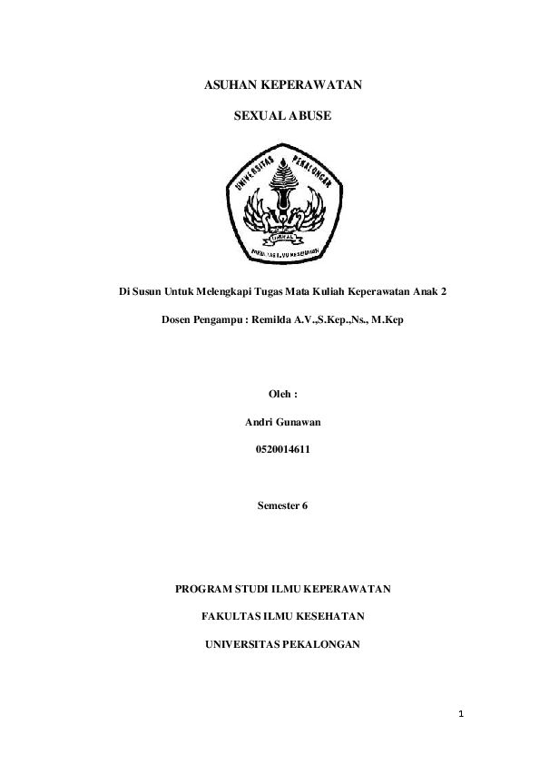 Pdf Asuhan Keperawatan Sexual Abuse Andri Gunawan Academia Edu