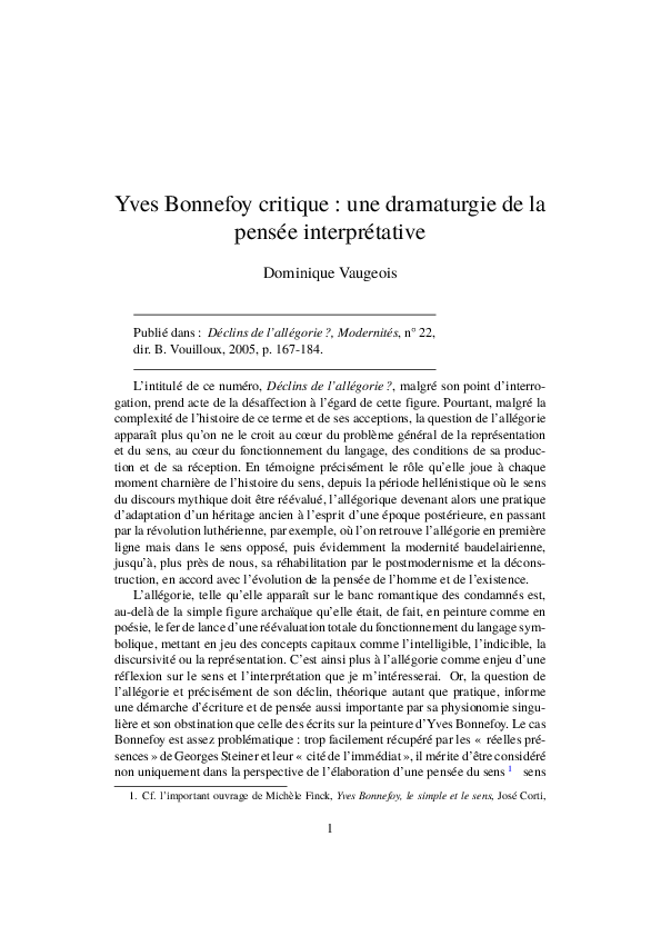 Yves bonnefoy critical essays picture