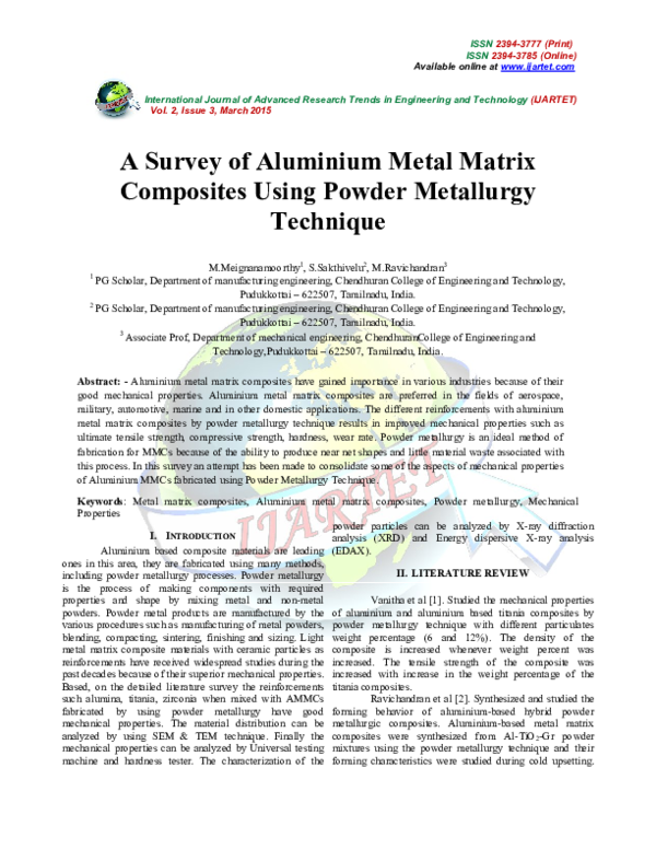 Powder metallurgy journal image