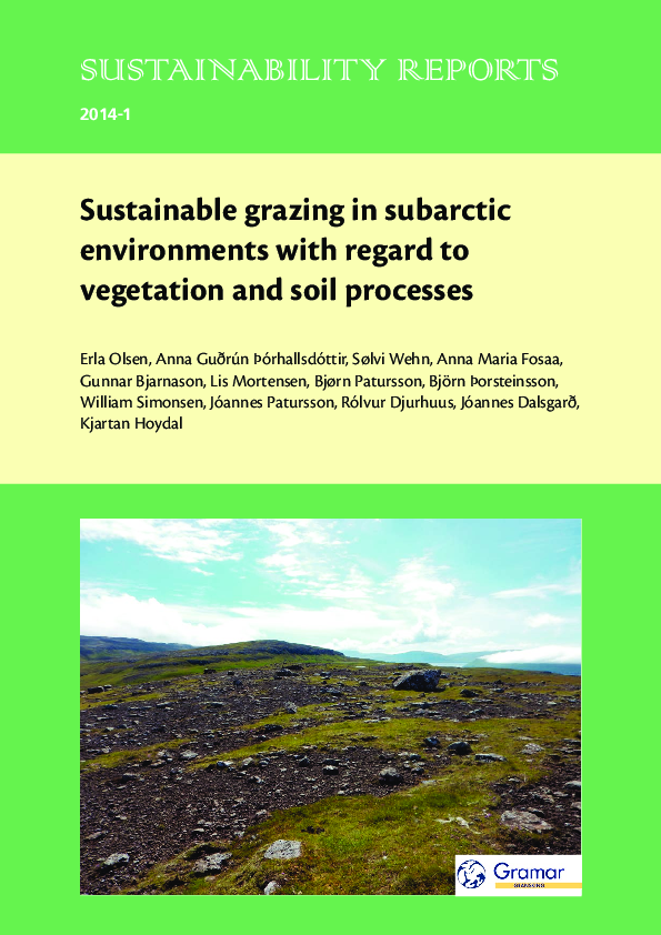 (PDF) Sustainable grazing in subarctic environments with regard to ...