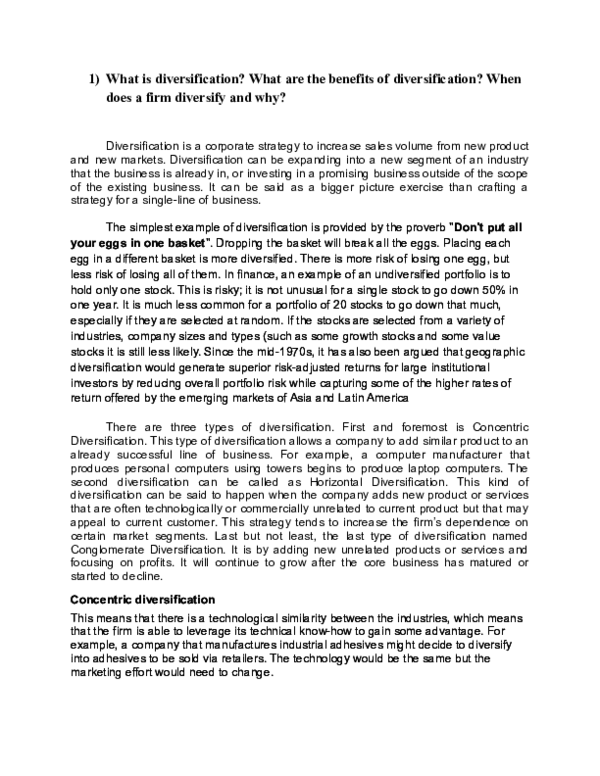 Why diversify essay picture