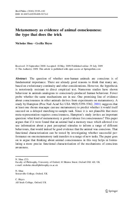 Animal consciousness essay picture