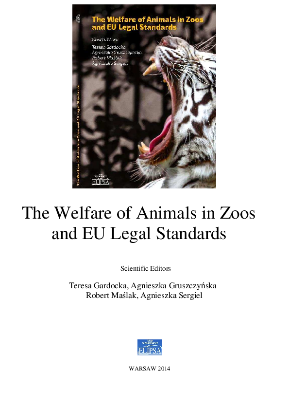 Pdf The Welfare Of Captive Bears In The Welfare Of Animals In
