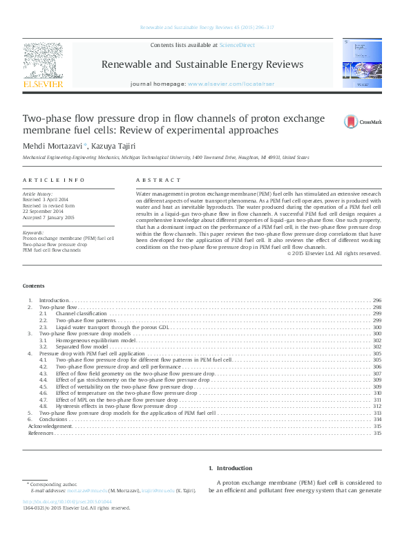 (PDF) Two-phase flow pressure drop in flow channels of proton exchange ...