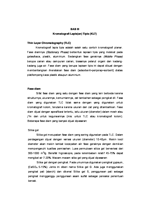 kromatografi lapis tipis