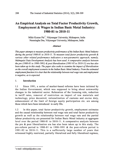 (PDF) An Empirical Analysis on Total Factor Productivity Growth ...