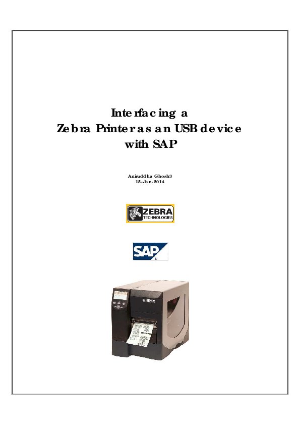 (PDF) SAP Zebra Printer Interfacing Aniruddha Ghosh Academia.edu