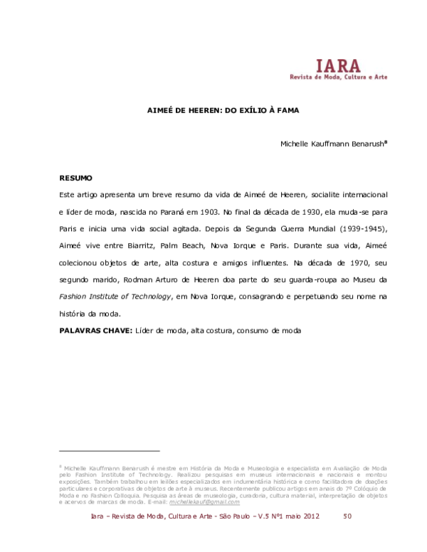 (PDF) Aimée de Heeren: do exílio à fama | Michelle Kauffmann Benarush ...