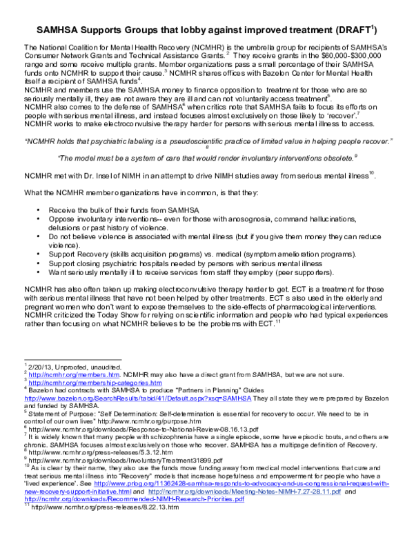 (PDF) SAMHSA - not so clinically biased
