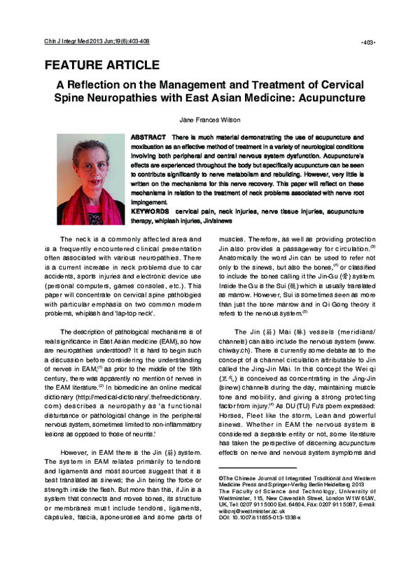 (PDF) A Reflection on the Management and Treatment of Cervical Spine ...