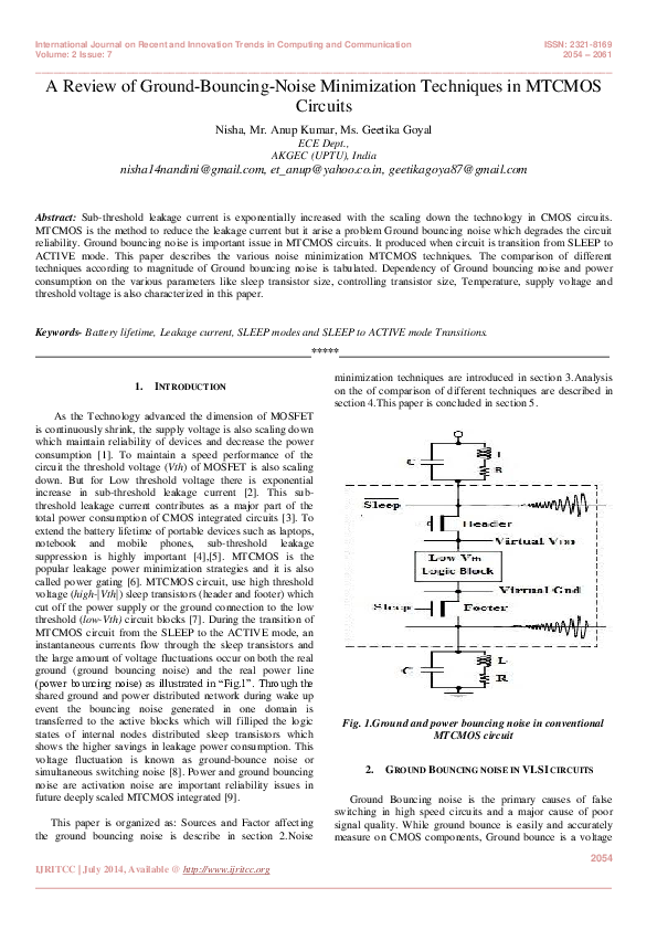(PDF) A Review of GroundBouncingNoise Minimization Techniques in