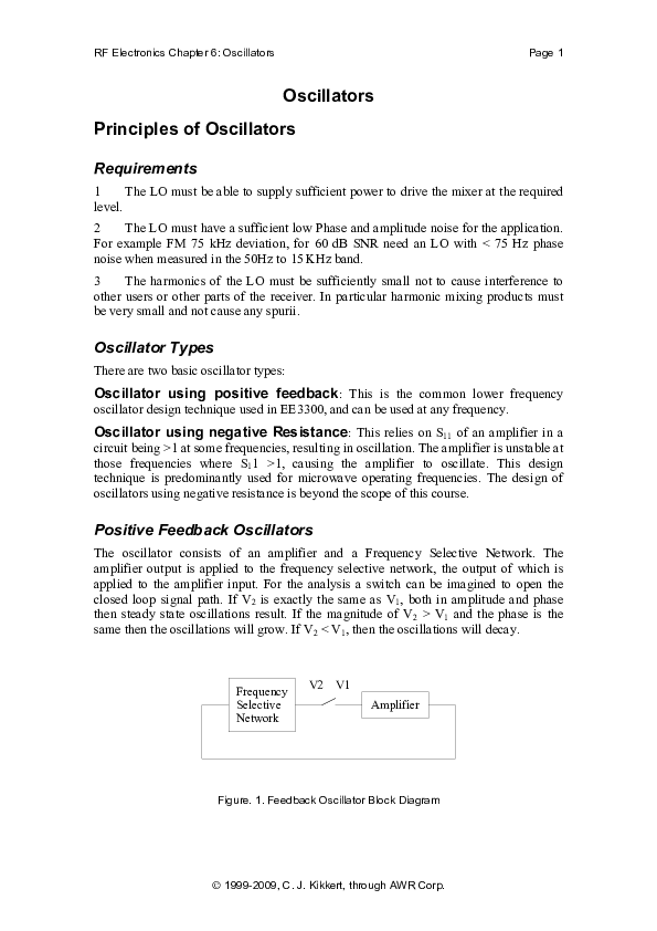 (PDF) Oscillators Principles of Oscillators anish verma Academia.edu