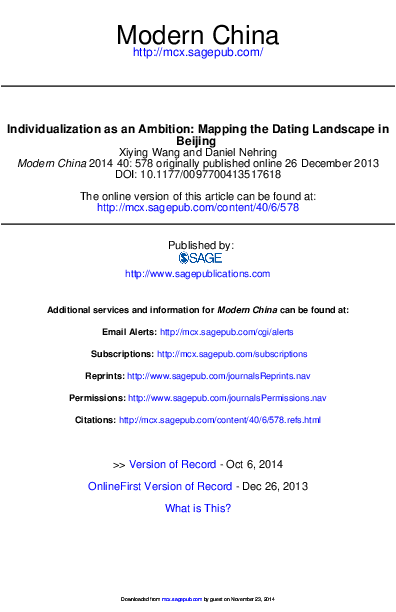 (PDF) Individualization as an Ambition