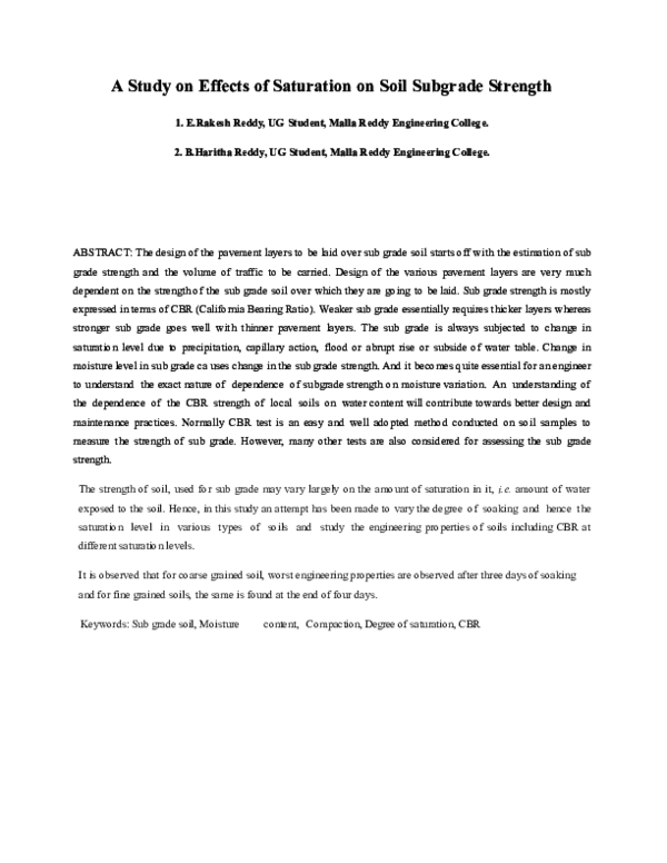 (DOC) Effect of Saturation on soils
