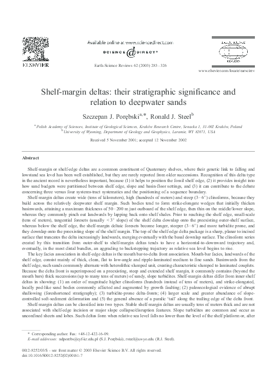 (PDF) Shelfedge delta types and their sequencestratigraphic