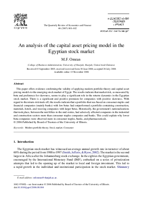 Limitations of capital asset pricing model image