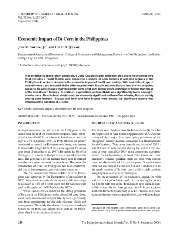 Bt corn essay picture