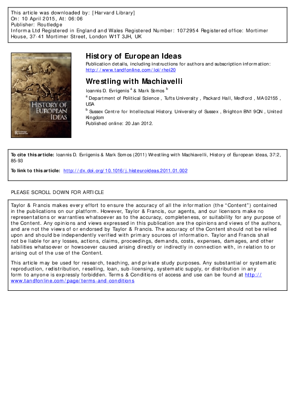Contrasting between the different political systems which machiavelli and rousseau heralded machiavelli view on political power