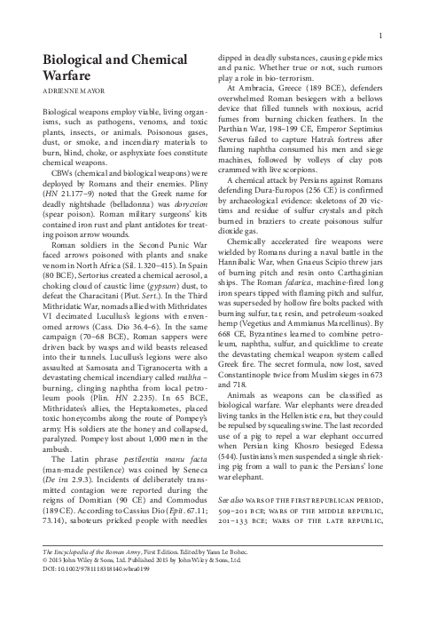 History of biological warfare picture