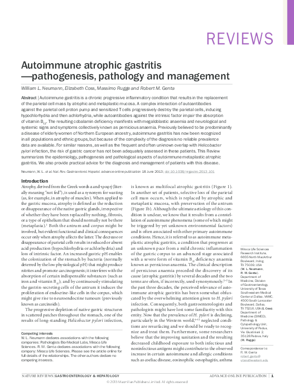 (PDF) NATURE REVIEWS GASTROENTEROLOGY & HEPATOLOGY Autoimmune