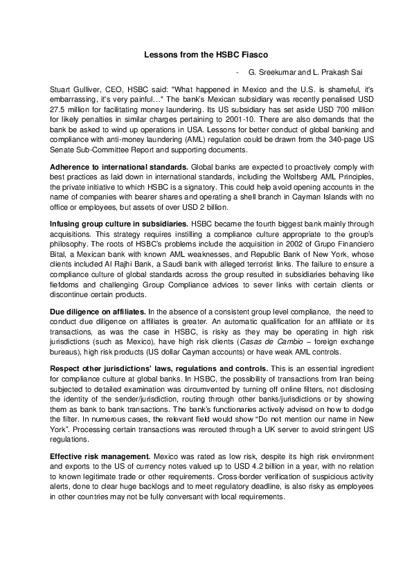 Hsbc case essay image