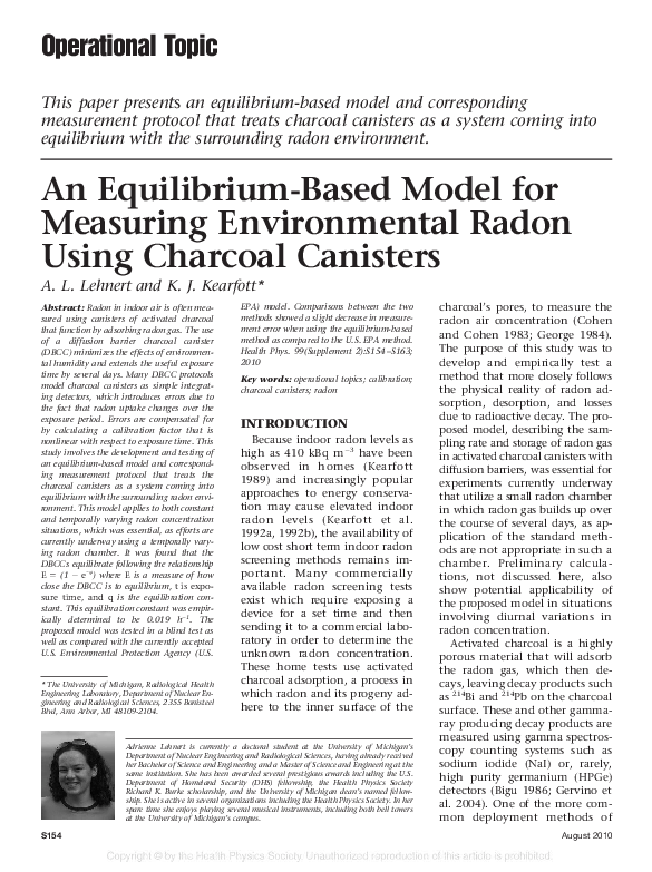 (PDF) p083 An equilibriumbased model for measuring environmental radon