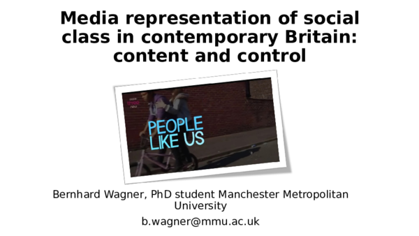(PPT) Media representation of social class in contemporary Britain ...