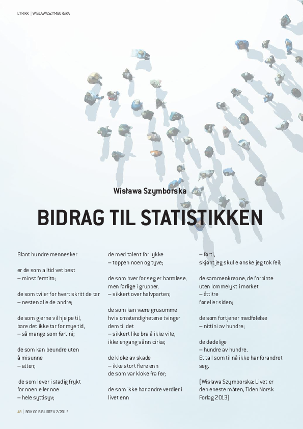 (PDF) BIDRAG TIL STATISTIKKEN - Wisława Szymborska