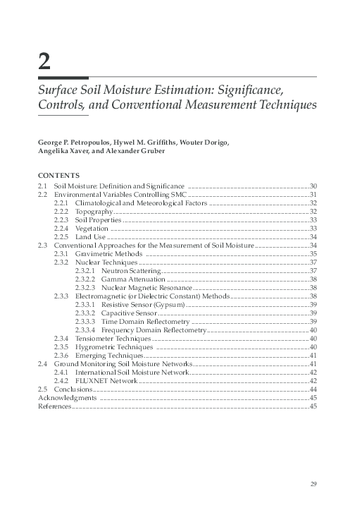 (PDF) Surface Soil Moisture Estimation: Significance, Controls and ...
