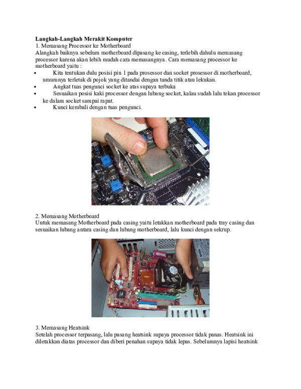 (DOC) Merakit PC / Komputer