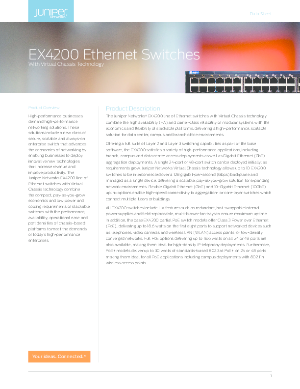 EX4200 Switches Datasheet Torres Academia.edu