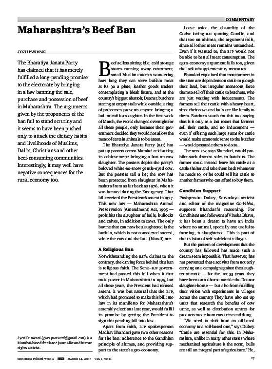 Why did india ban beef picture