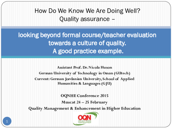 (PDF) How Do We Know We Are Doing Well?