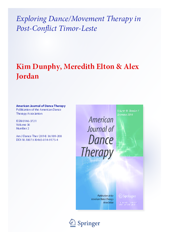 (PDF) Dunphy, K., Jordan, A. & Elton, M. (2014). Dance movement therapy ...