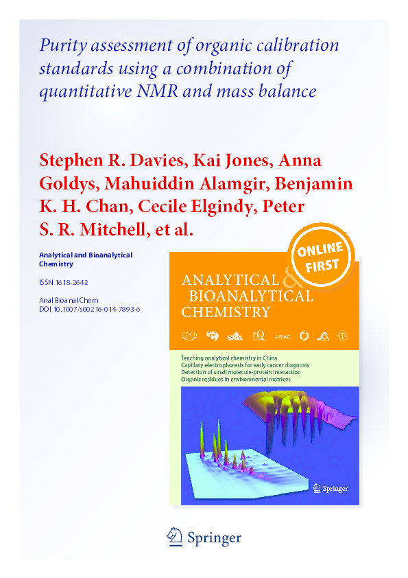 (PDF) Purity assessment of organic calibration standards using a ...