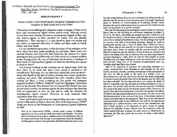 (PDF) Films Using Contemporary Legend Themes/Motifs