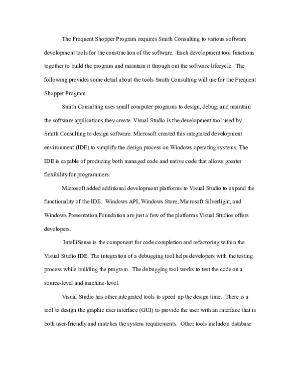 (DOC) The Frequent Shopper Program