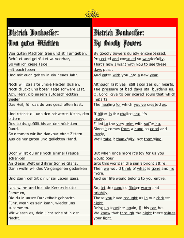 Von Guten Mächten   What You Didn'T Know About Bonhoeffer'S Prayer - 8j86h2n