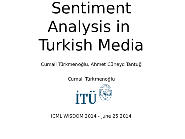 (PPT) Sentiment Analysis in Turkish Media