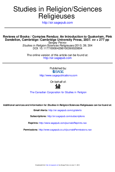 PDF Télécharger studies in religion sciences religieuses Gratuit PDF