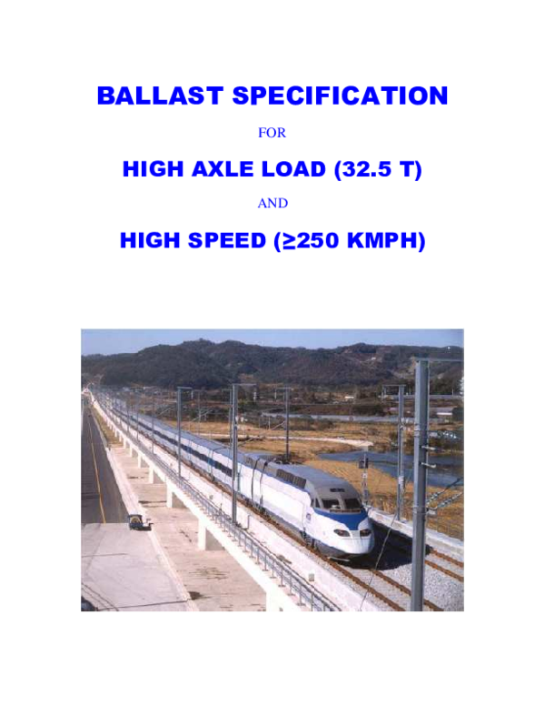 (PDF) FOR AND BALLAST SPECIFICATION FOR HIGH AXLE LOAD ( 32.5 TONNES
