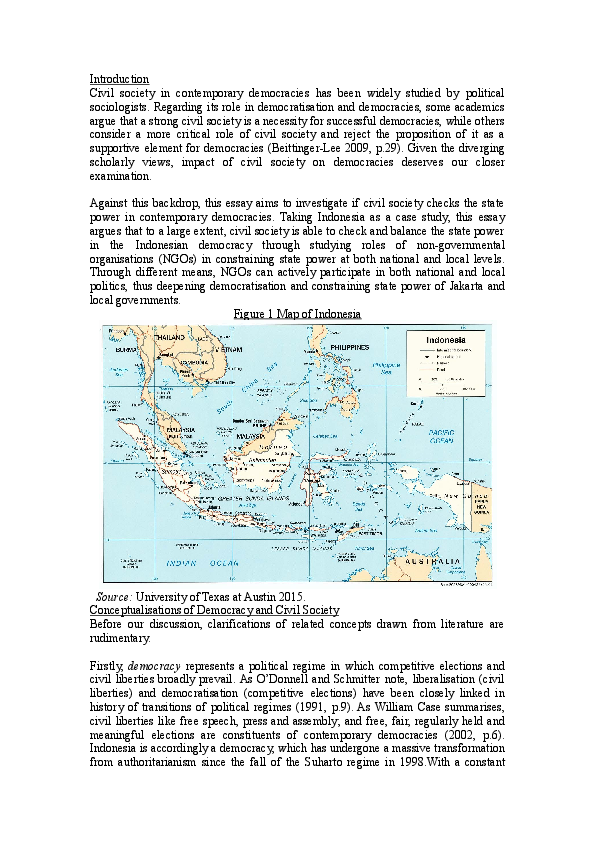 (DOC) Civil Society and Democracy in Indonesia