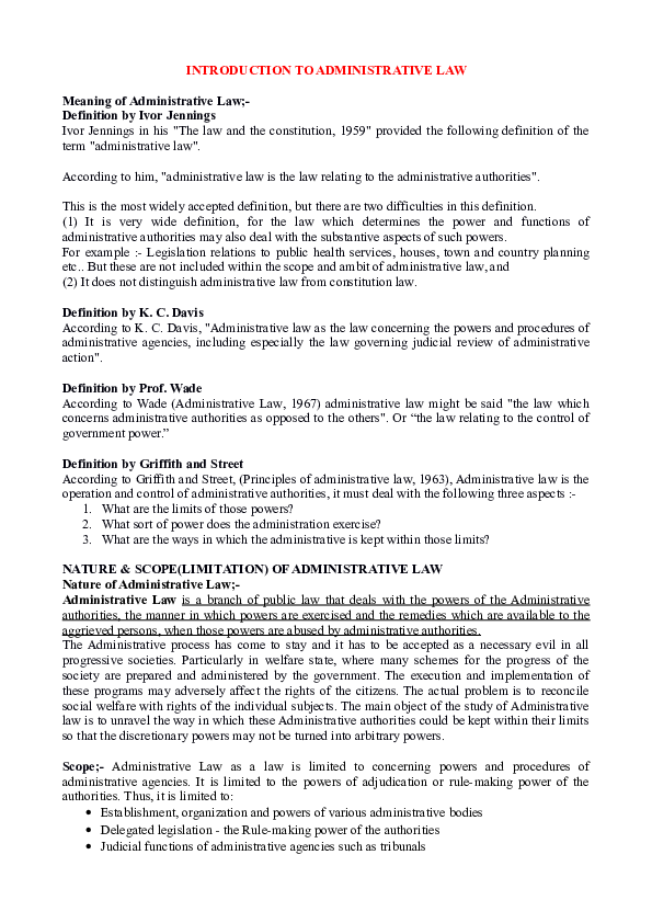 (DOC) ADMINISTRATIVE LAW BY BARRISTER KATURA MUGISHAGWE JABIRI