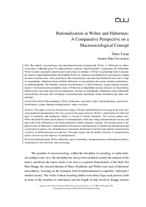 Essays weber rationalization picture