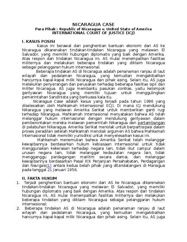 Nicaragua case short summary image